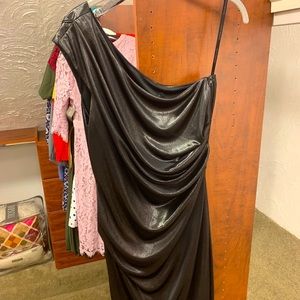 Black Tunic One Shoulder Dress